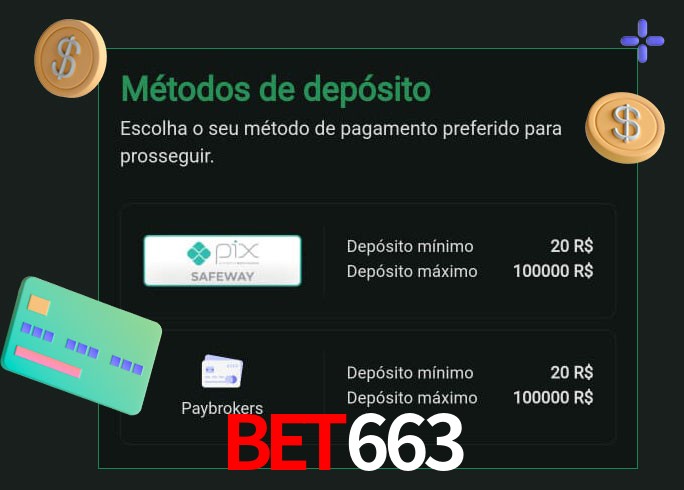 O cassino bet663 oferece uma grande variedade de métodos de pagamento