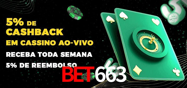 Promoções do cassino ao Vivo bet663